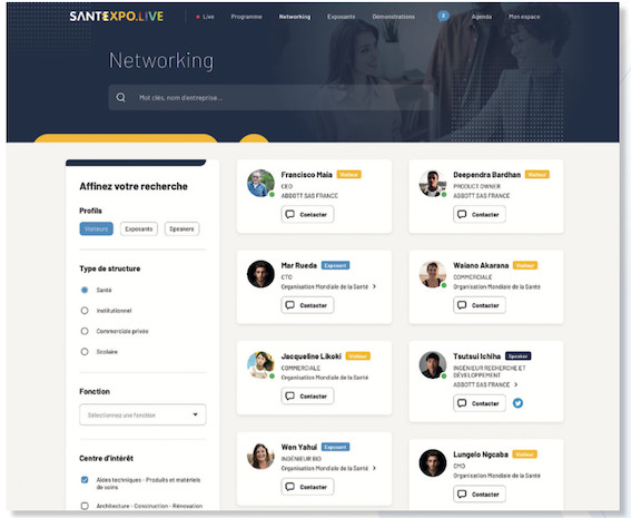MODE D’EMPLOI : du 9 au 11 mars 2021, rendez-vous sur SANTEXPO LIVE pour une expérience immersive et des rencontres 100% digitales MODE D’EMPLOI : du 9 au 11 mars 2021, rendez-vous sur SANTEXPO LIVE pour une expérience immersive et des rencontres 100% digitales