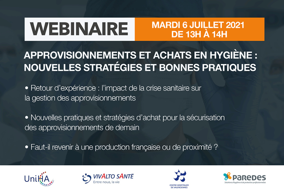 WEBINAIRE HOSPITALIA : « Approvisionnements et achats en hygiène : nouvelles stratégies et bonnes pratiques »