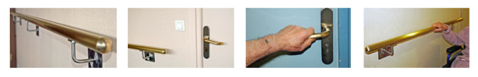 Poignées de porte et rampes dans un nouvel alliage de cuivre Steriall labellisé Antimicrobial Copper installées dans l’EHPAD Wilson du CHU de Reims, le premier équipé parmi les cinq EHPAD de Champagne-Ardenne participant à l’expérimentation sur l’efficacité du cuivre contre les bactéries.