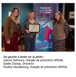 Lille : L’association APESAL remporte la 5ème et dernière étape du Prevent2Care Tour