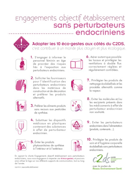 Haro sur les perturbateurs endocriniens à l'hôpital : le Comité pour le développement durable en santé (C2DS) et le Réseau environnement santé (RES) s'associent. 