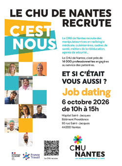 Le CHU de Nantes recrute : un job dating pour découvrir les métiers et les avantages proposés aux professionnels