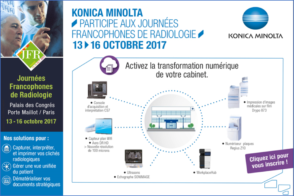JFR 2017 : Konica Minolta accompagne les médecins radiologues dans leur transformation numérique