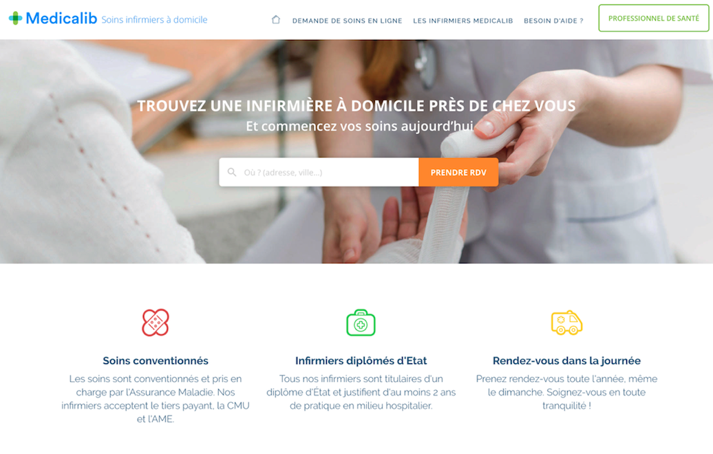 Medicalib, une plateforme pour mettre en relation patients et infirmiers à domicile