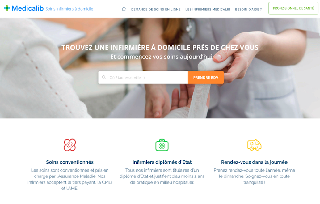Medicalib, une plateforme pour mettre en relation patients et infirmiers à domicile Medicalib, une plateforme pour mettre en relation patients et infirmiers à domicile