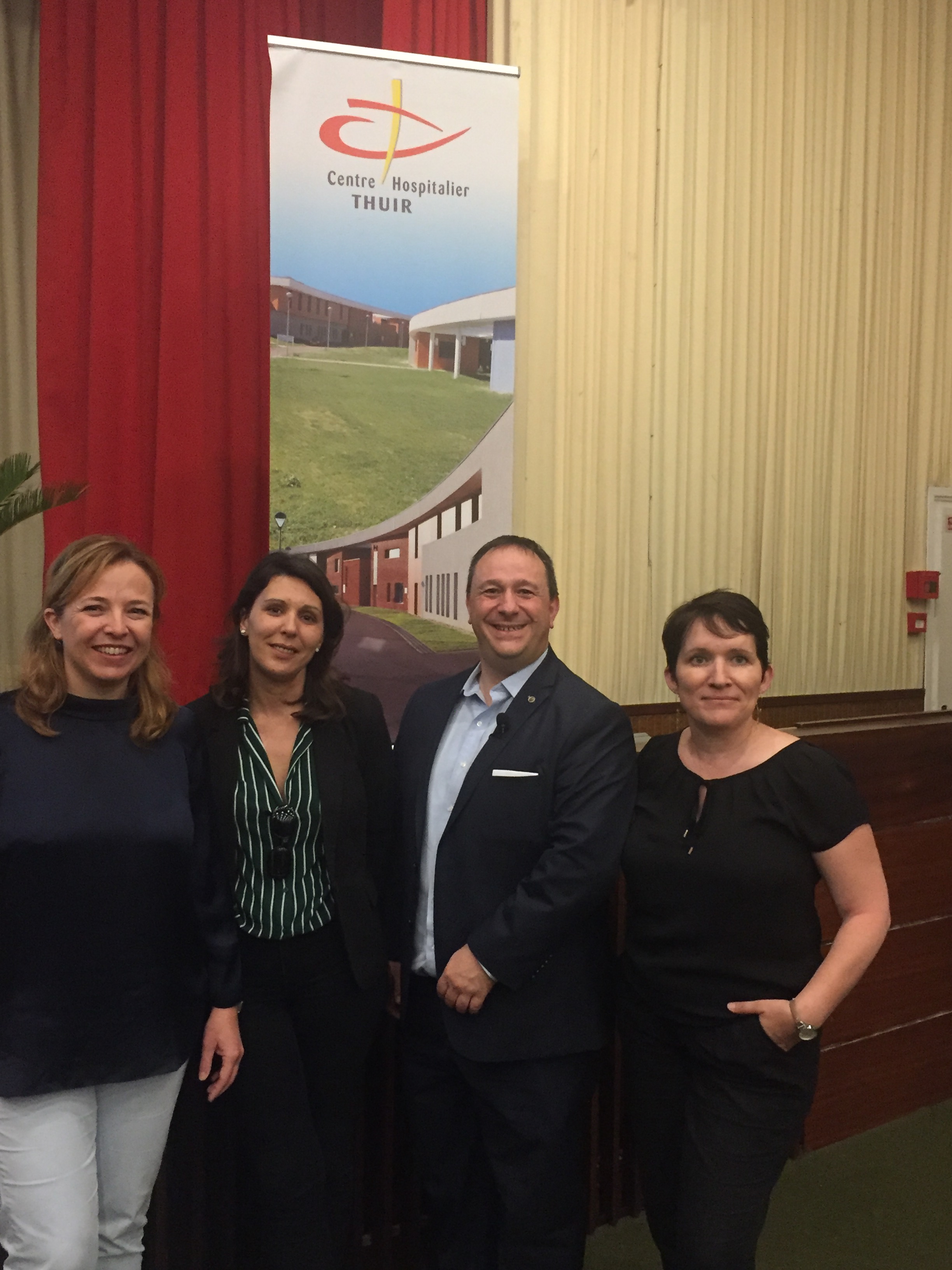 Conférence sur l’Audace de l’optimisme de gauche à droite, Sophie Barre, Directrice en charge du développement durable et Marina Goncalves, Cheffe de projet Développement durable, Michel Poulaert, Conférencier, Isabelle Lhomme, Responsable Communication et Prévention Région Sud-Ouest chez Harmonie Mutuelle Conférence sur l’Audace de l’optimisme de gauche à droite, Sophie Barre, Directrice en charge du développement durable et Marina Goncalves, Cheffe de projet Développement durable, Michel Poulaert, Conférencier, Isabelle Lhomme, Responsable Communication et Prévention Région Sud-Ouest chez Harmonie Mutuelle
