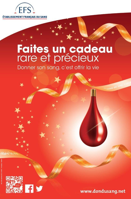 L’Établissement Français du Sang lance une grande campagne  de mobilisation afin d’inciter au don de sang avant les fêtes de fin d’année