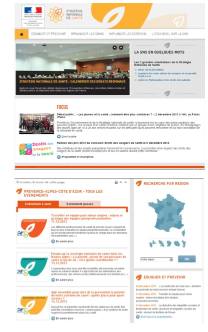 Ouverture de l’espace internet sur la Stratégie Nationale de Santé