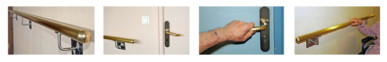 Poignées de porte et rampes dans un nouvel alliage de cuivre Steriall labellisé Antimicrobial Copper installées dans l’EHPAD Wilson du CHU de Reims, le premier équipé parmi les cinq EHPAD de Champagne-Ardenne participant à l’expérimentation sur l’efficacité du cuivre contre les bactéries.