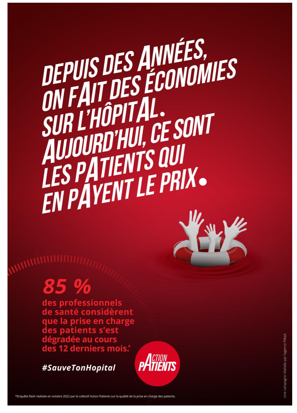 Le collectif Action Patients lance une campagne pour dénoncer la fragilité de notre système hospitalier et ses conséquences