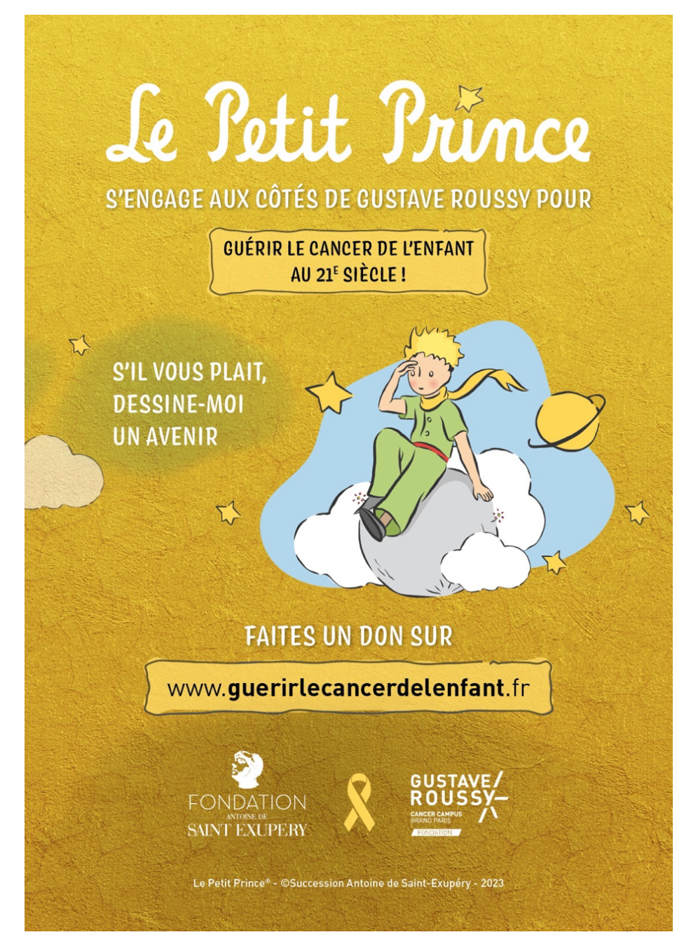 Le Petit Prince s'engage aux côtés de Gustave Roussy Le Petit Prince s'engage aux côtés de Gustave Roussy