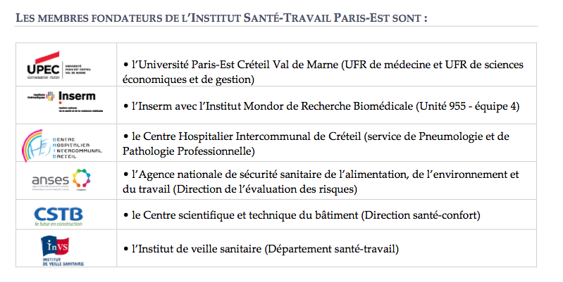 Université Paris-Est et les membres de son pôle Santé et Société inaugurent l’Institut Santé-Travail Paris-Est