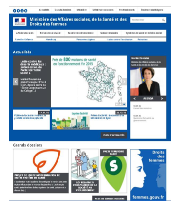 Lancement de www.social-sante.gouv.fr : le nouveau site du ministère des Affaires sociales, de la Santé et des Droits des femmes est en ligne !