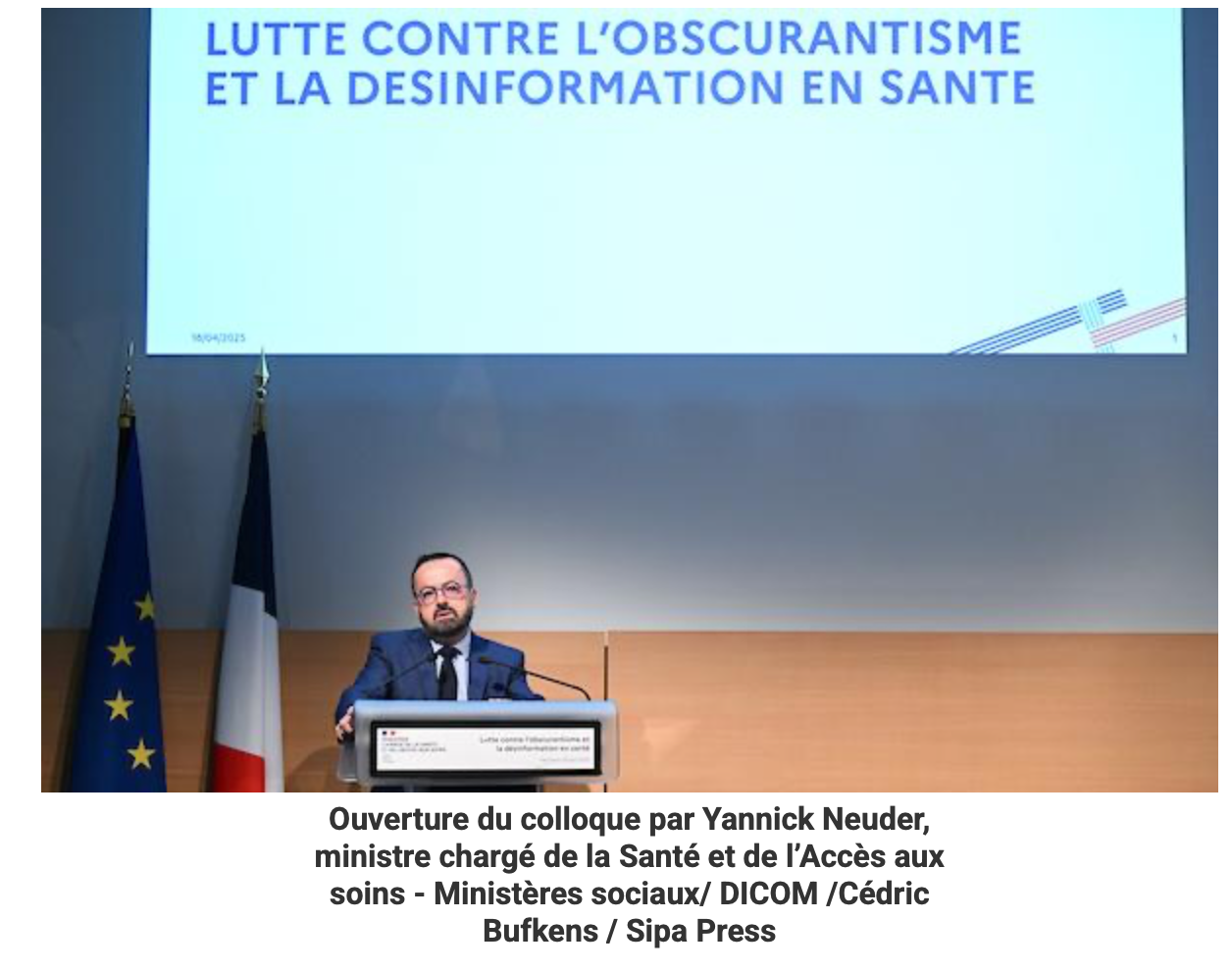 Colloque au ministère pour la lutte contre la désinformation en santé