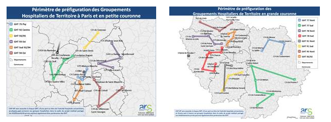 L’ARS Île-de-France annonce le périmètre prévisionnel des Groupements Hospitaliers de Territoire franciliens et lance leur mise en œuvre L’ARS Île-de-France annonce le périmètre prévisionnel des Groupements Hospitaliers de Territoire franciliens et lance leur mise en œuvre