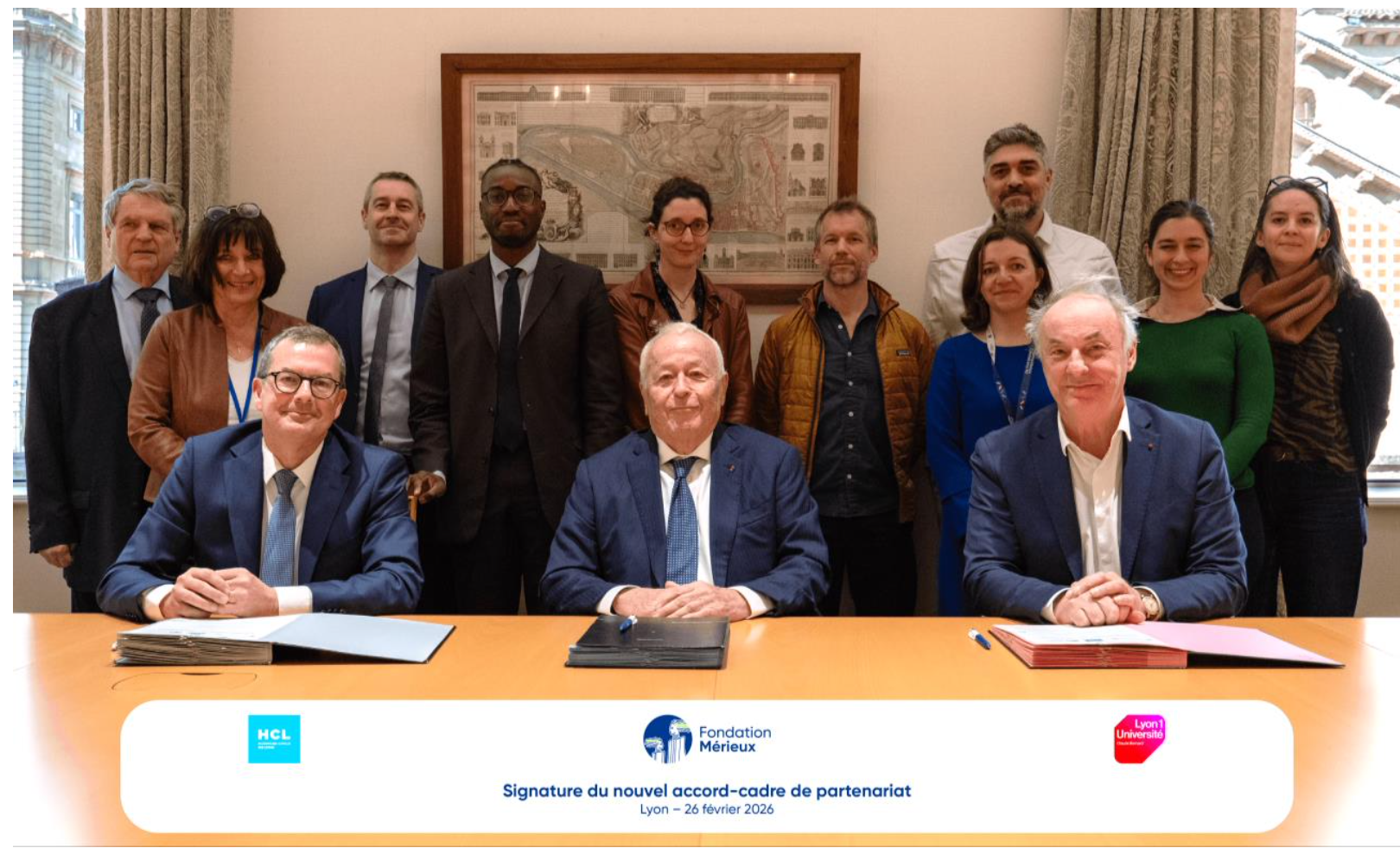 Les Hospices Civils de Lyon, l’Université Claude Bernard Lyon 1 et la Fondation Mérieux unissent leurs forces au service de la santé mondiale