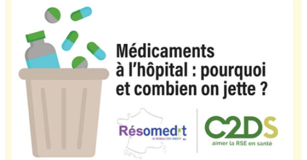 “Médicaments à l’hôpital : (Ré)agir pour moins jeter” le guide de recommandations vient de paraitre